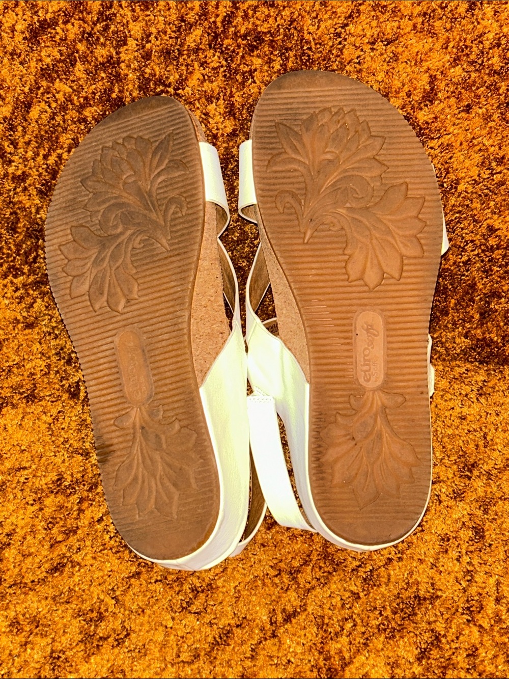 EuroSoft White Women's Strappy Slingback Sandals with Cushioned Footbed - Picture 5 of 7